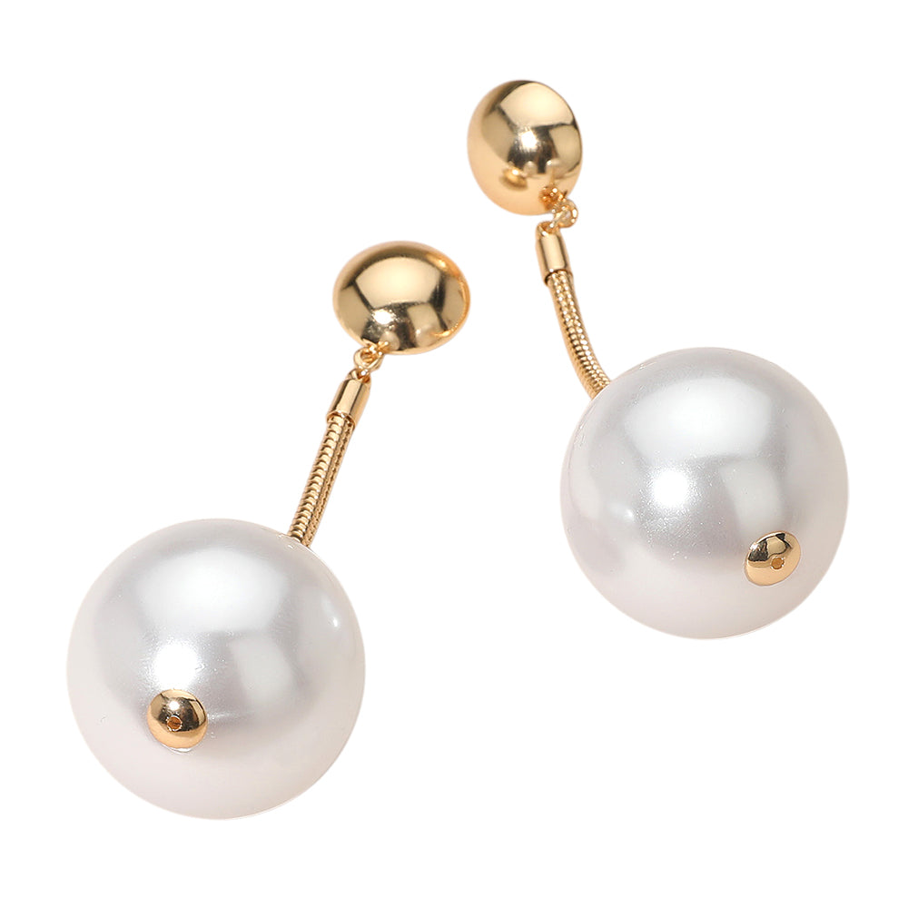 Noire’ Pearl Drop Earrings