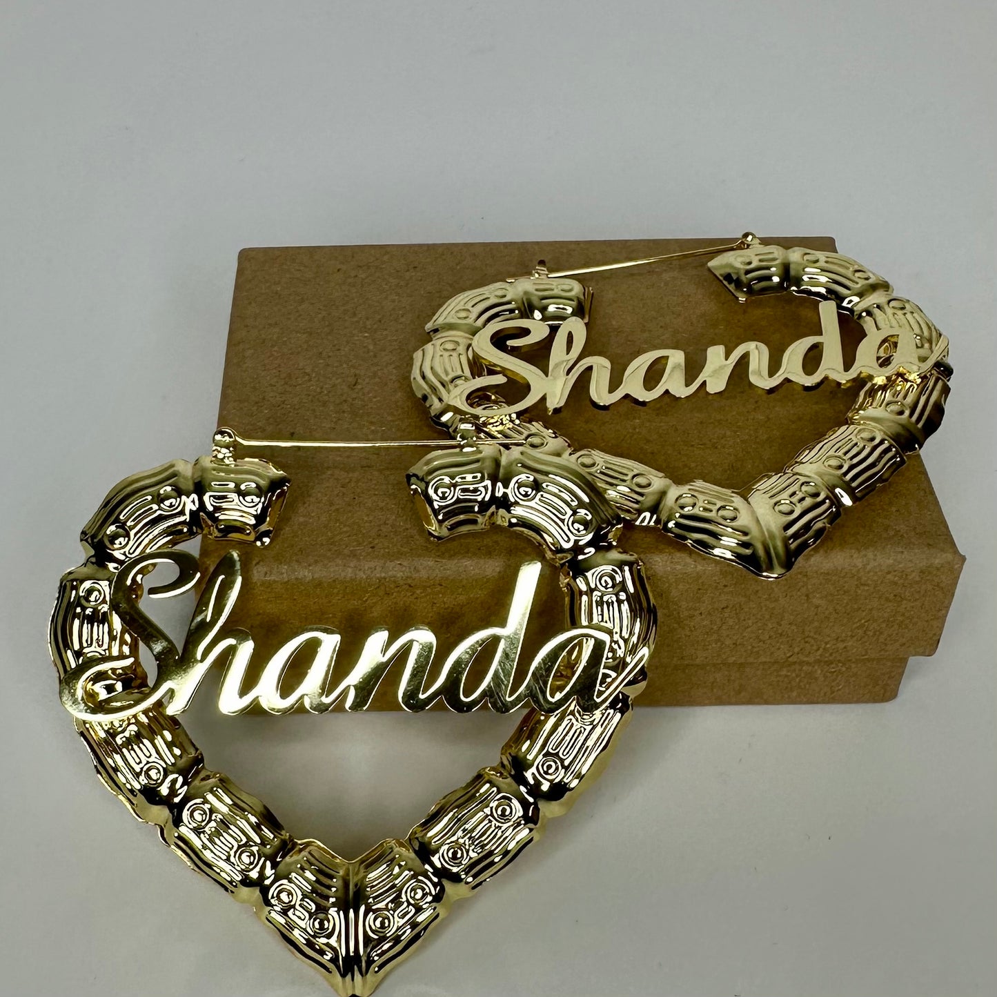 Heart Shaped Bamboo Hoops