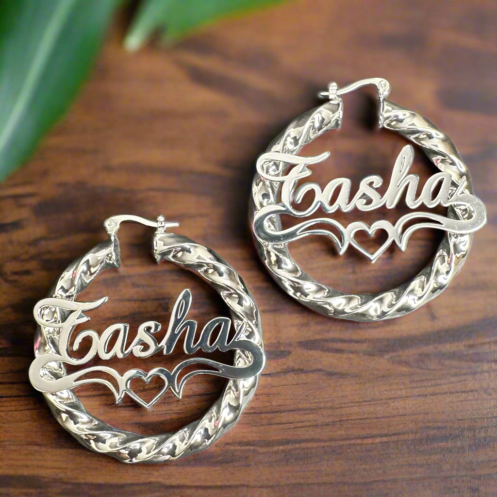 Twist with Heart Hoops