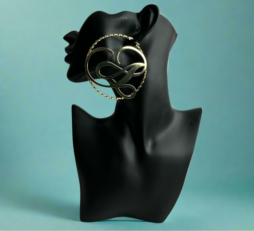 Twist Initial Custom Hoops (75mm)