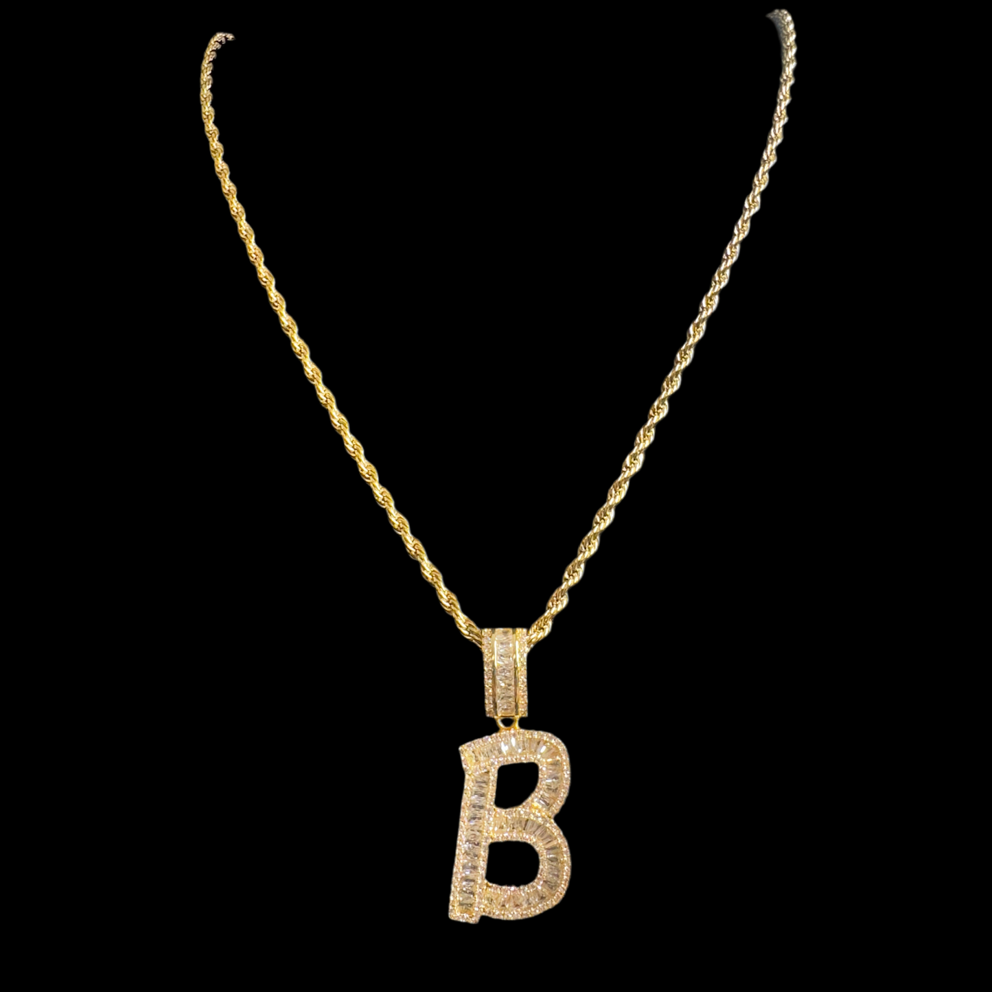 Initial Monogram Pendant Necklace