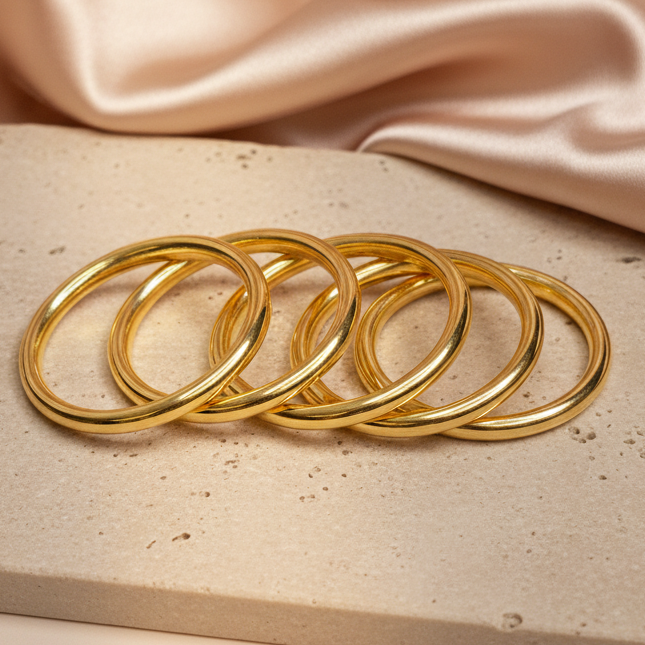 Stacked in Gold 5 pc set