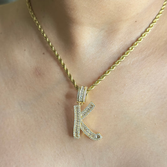Initial Monogram Pendant Necklace