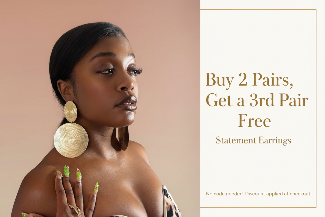 Luxury Statement Earrings Promotional Banner